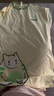 猫人（MiiOW）100%纯棉睡裙睡衣女士家居服圆领舒适透气简约春夏套头短袖可外穿 胖胖小猫 浅柠檬 L 推荐（100-120斤） 实拍图