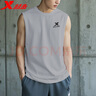 特步背心男款速干衣无袖t恤夏季新款透气坎肩大码跑步健身运动背心男 皎月灰/宽肩速干 M /170 实拍图