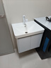 意洁利小户型蜂窝铝浴室柜组合小尺寸加深洗手盆柜迷你洗脸盆窄款洗漱台 D50x42白色吊柜常规盆+漱口抽拉 不配镜柜 实拍图