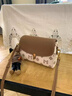 ANYSMIC奢侈品牌包包女包2026新款斜挎包小包单肩腋下包印花小方包女生款 米白配棕【专属礼盒包装】 实拍图