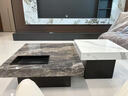 意式轻奢简约岩板茶几现代简别墅大堂小户型客厅家用方形高低组合 威尼斯棕60cm+百达翡丽90cm 实拍图