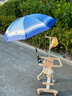 美度婴儿车遮阳伞三轮车手推儿童车伞遛娃神器防晒太阳雨伞M901冰川蓝 实拍图