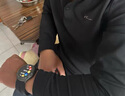 HKMW华为机苹果机适用升级高精准智能气囊式测血压无创血糖血脂尿酸监测心率血氧ECG心电检测穿戴手表 顶配黑 升级芯片-蓝牙通话-语音播报-NFC门禁 多种健康监测 实拍图
