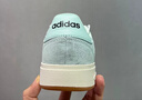 adidas「T头鞋」STADT经典时尚薄底运动板鞋男女阿迪达斯三叶草   绿色/乳白色/树脂黄(女生买小半码)   39 实拍图