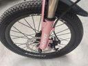 凤凰山地自行车男女变速山地车碟刹青少年儿童自行车学生单车 星际 蓝粉【变速+辐条轮】 18寸【适合120-155cm】 实拍图