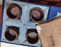 吟艺阁 宜兴紫砂杯纯手工小茶杯原矿紫砂喝茶杯工功夫茶杯品茗杯 60ml 紫朱泥款  一套四只装 实拍图