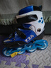 乐秀（ROADSHOW）轮滑鞋溜冰鞋碳纤花式儿童速桩旱冰鞋速滑专业平花男女KX4滑冰鞋 蓝色单鞋 M (中码33-35#) 实拍图