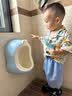 奔麦儿童马桶坐便器女宝宝小马桶男孩小便器婴儿小孩尿便器站立式 【蓝+挂钩】 坐便器/小便斗二合一 实拍图