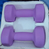 朗威女士哑铃铸铁男套装浸塑哑铃儿童家用练臂肌一对亚铃运动健身器材 4kg*2-丁香紫 【女士进阶】 实拍图