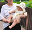 babylove婴儿帽子夏季竹棉山茶纱布外出遮阳帽男女宝宝渔夫帽清新可爱 实拍图