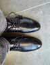 海澜之家HLA皮鞋男士商务休闲系带正装德比鞋子男H160/H202 黑色凉鞋款45 实拍图