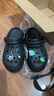 卡骆驰crocs贝拉洞洞鞋沙滩鞋包头女鞋厚底拖鞋|210062 黑色-001(含智必星） 37 (230mm) 38 实拍图