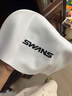SWANS泳镜日本进口高清防雾游泳镜近视男士游泳眼镜泳帽套装FOX1黑白 实拍图