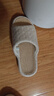 远港亚麻拖鞋女室内家居家用四季防滑防臭布艺软底棉麻木地板男春秋季 B款月光白 40-41 (适合39-40脚) 实拍图
