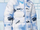 雪中飞童装儿童轻薄羽绒服男童新款中大童女童薄款外套冬 蓝白碎花 130 实拍图