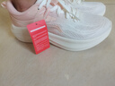 李宁凌波丨休闲慢跑鞋女鞋25新款时尚透气舒适轻盈简约回弹跑步鞋 【透气贾卡】云雾白/橘粉色-2 凌波 37 实拍图
