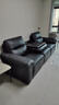 顾家家居【新品】意式落地电动功能沙发 0靠墙真皮象耳沙发客厅灵趣岛6301 魅影黑三人位双电动带几2.81m 实拍图