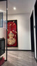 瑞尚（RUISHANG） 玄关装饰画现代简约进门壁画山水墙画竖版晶瓷画欧式轻奢挂画 福禄有鱼 80*160cm/晶瓷面+铝合金边框 实拍图