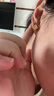 赛菲尔黄金耳钉女款足金5G镜光金几何方块形蜂巢耳饰方牌鱼麟耳钩 耳钩款约2.15克 实拍图