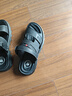 骆驼凉鞋男一脚蹬拖鞋夏季牛皮透气沙滩鞋两穿 P15M211020A 黑色 39 实拍图