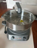 美的（Midea）电炒锅 电蒸锅电煮锅炒菜专用钛陶分体式家用多功能一体电火锅 5.5L多用途锅HCG3218S配蒸笼 新款 实拍图