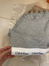 Calvin Klein内衣【摩登引力带】女士ck无钢圈轻运动可外穿短款短袖T恤式文胸 P7A-椰青灰 S 推荐70A-75A 实拍图
