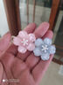 果冻发夹超仙细闪粉花朵甜美气质刘海侧边波浪夹子发卡头饰女 双拼果冻樱花1个装 实拍图