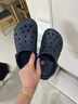 crocs卡骆驰贝雅儿童洞洞鞋男女童户外包头沙滩鞋拖鞋/207013/207012 深蓝色-410 35 (215mm) 实拍图