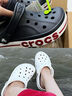 卡骆驰crocs洞洞鞋贝雅卡骆班轻便耐磨一脚蹬休闲鞋|205089 白/深蓝-126 40 (250mm) 实拍图