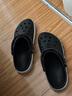 卡骆驰crocs洞洞鞋贝雅卡骆班轻便耐磨一脚蹬休闲鞋|205089 黑色/白色-066 44 (280mm) 实拍图