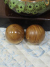 小木缘生 金丝楠木天然水波手握球5cm手球保健球文玩手把件按摩球实心球 金丝楠带水波保健球 一对 5.0cm 实拍图