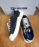 FILA FUSION斐乐女鞋帆布鞋女 低帮板鞋POP轻质帆布鞋休闲运动鞋女 黑-BK 38 实拍图