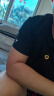 拇指白小T二代白色短袖T恤男女春夏三防纯棉白小丅打底衫上衣 黑色男款 4XL 实拍图