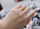 周大福 麦穗双层开口戒黄金戒指女(工费120)约3.65gF221324 实拍图