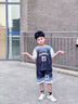 G.DUCKKIDS童装男童篮球服套装2024新款儿童夏装两件套夏季大童运动速干衣服 23号蓝色 140码身高130-140cm年龄9-10岁cm 实拍图