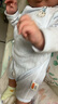 贝瑞加（Babyprints）新生儿连体衣2件婴儿纯棉衣服初生宝宝内衣长袖薄款爬服 白蓝59 实拍图
