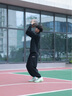 李宁束脚卫裤运动裤男女款纯色简约休闲百搭收口宽松长裤 【休闲刺绣冰感】束脚黑B823-6 XL 实拍图
