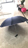 天堂 加大雨伞三折 晴雨两用商务伞经典格纹10骨大雨伞男女 暗紫红 实拍图