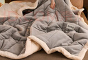 无印良品三层加厚毛毯冬季保暖法兰绒毯子空调毯沙发盖毯 150*200cm 实拍图