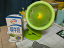 欧利文小风扇桌面床上用夹子式USB充电小型夹扇 便携式迷你大风力婴儿电风扇办公室厕所宿舍风宝 绿色 实拍图