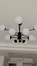 雷士（NVC）北欧现代魔豆分子客厅吊灯简约百搭餐厅吊灯卧室灯具灯饰全屋套餐 魔豆雅黑 12头分子灯【带光源】 实拍图
