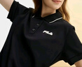 FILA 斐乐官方女子针织连衣裙时尚修身POLO领短袖裙子 正黑色-BK 2XL (180) 96A 实拍图