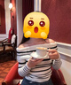 UR秋季新款女修身撞色条纹一字露肩长袖针织衫UWM940009 象牙白 S 实拍图