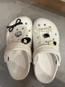 卡骆驰crocs洞洞鞋贝雅男鞋女鞋轻便耐磨一脚蹬拖鞋休闲鞋|10126 白-100 36 /37(220mm) 实拍图