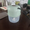 绞肉机小型打蒜器家用绞蒜切蒜器多功能辅食料理机电动蒜泥神器蒜蓉机自动切菜机压蒜器 浅绿色 0.26L 2页刀 实拍图