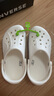 crocs卡骆驰洞洞鞋贝雅卡骆班轻便耐磨一脚蹬休闲鞋|205089 白/深蓝-126 39 (240mm) 实拍图