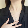 MZMZ铂金项链女pt950白金锁骨链莫桑钻新款吊坠情人节生日礼物送女友 当/次日达-尊贵-气质方糖项链 晒单实拍图