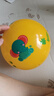 费雪（Fisher-Price）儿童玩具球 宝宝小皮球拍拍球22cm(黄色 赠打气筒)六一儿童节礼物 实拍图