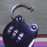 钢丝密码锁挂锁健身房更衣柜锁车筐篮头盔锁书包箱包迷你小号锁头 卡通密码锁【时尚黑】 实拍图
