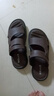 百丽户外两穿凉拖男夏季商场同款牛皮休闲沙滩凉鞋8GF01BL4 棕色 44 实拍图